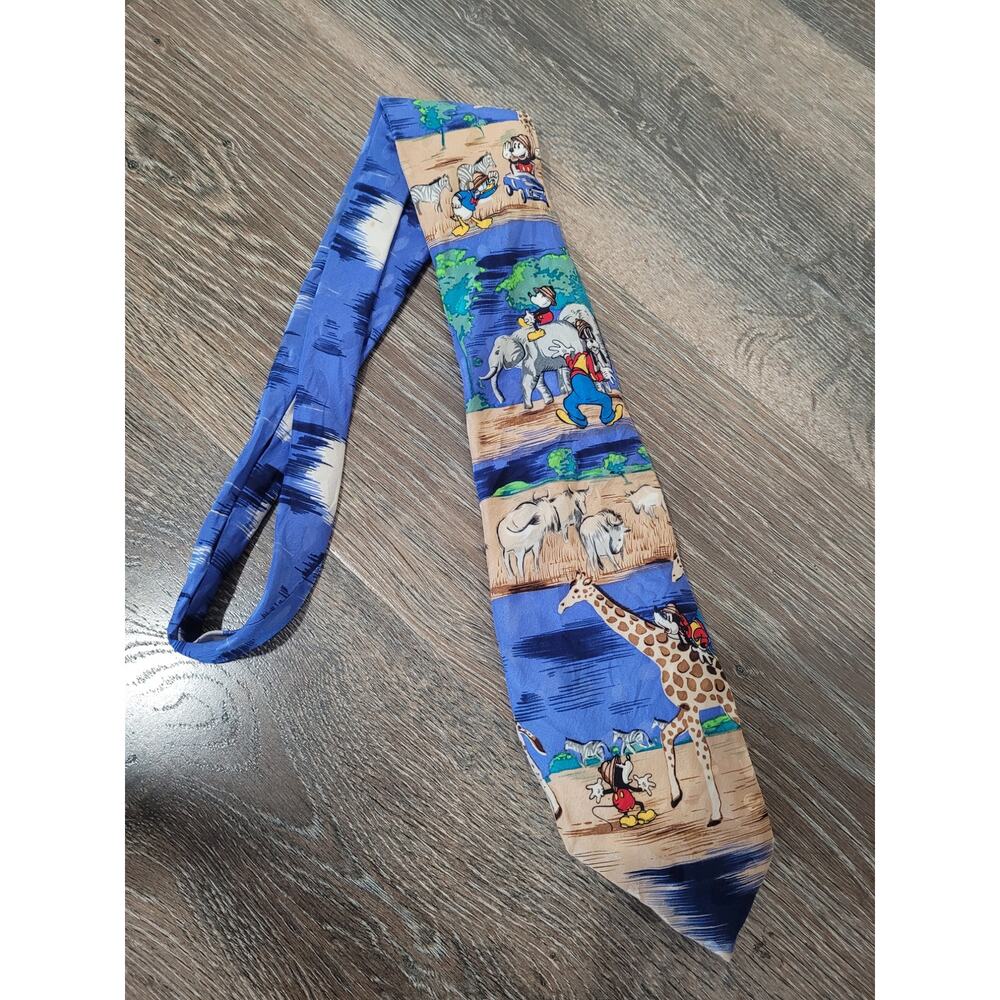 Vintage Disney Safari Men's Ties Mickey Mouse 100% Silk #17